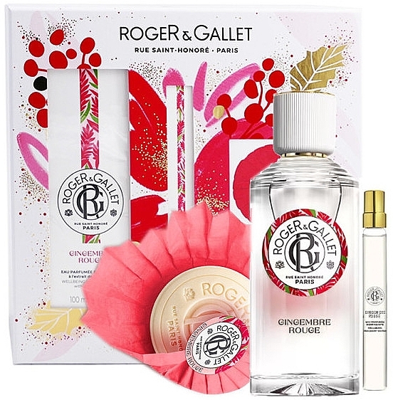 Roger&Gallet Gingembre Rouge - Набор (edp/100ml + soap/50g + edp/10ml) — фото N1