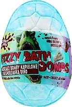 Парфумерія, косметика Бомбочка для ванни "Діно" з сюрпризом, блакитна з ароматом жувальної гумки - Chlapu Chlap Dino Bubble Gum Fizzy Bath Bombs 