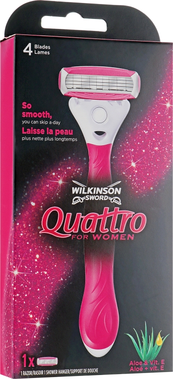 Станок + 1 сменный картридж - Wilkinson Sword Quattro Women