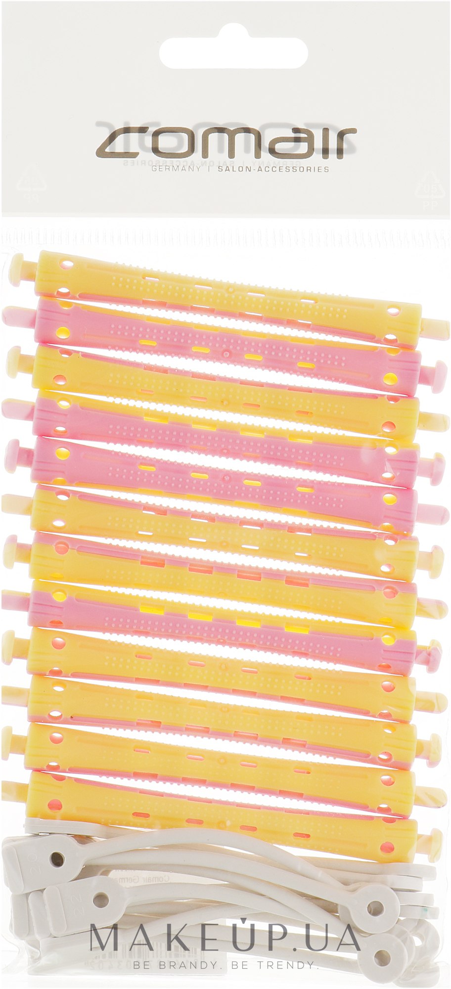 Бігуді для холодної завивки, жовто-рожеві, d8 - Comair — фото 12шт