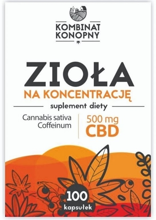 Харчова добавка "Трави для концентрації" - Kombinat Konopny CBD 500 mg — фото N2