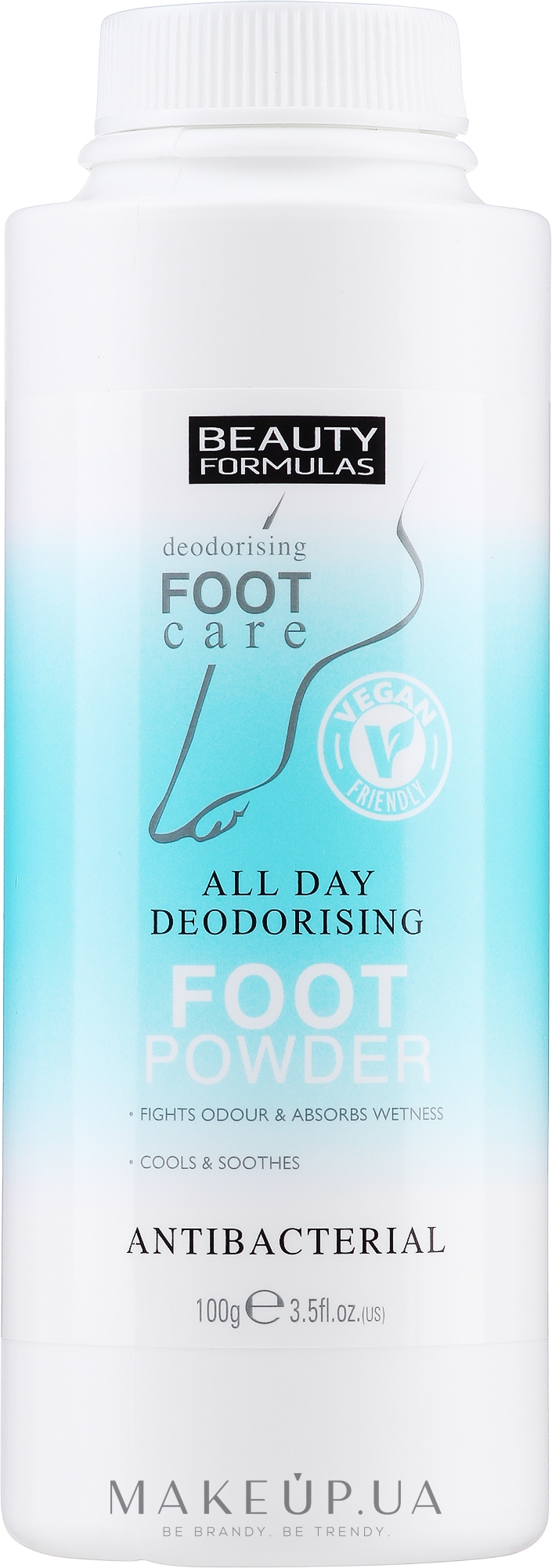 Антибактеріальна пудра для ніг - Beauty Formulas All Day Deodorising Foot Powder Antibacterial — фото 100g