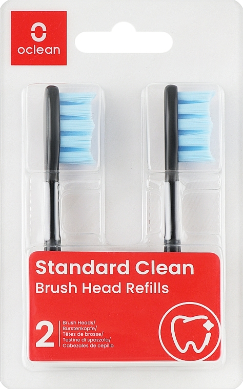 Насадки для электрической зубной щетки - Oclean P2S5 B02 Standard Clean Brush Head Black — фото N1