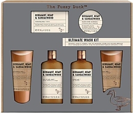 Набор, 6 продуктов - Baylis & Harding The Fuzzy Duck Bergamot, Hemp & Sandalwood Luxury Shower & Prep Gift Set — фото N1