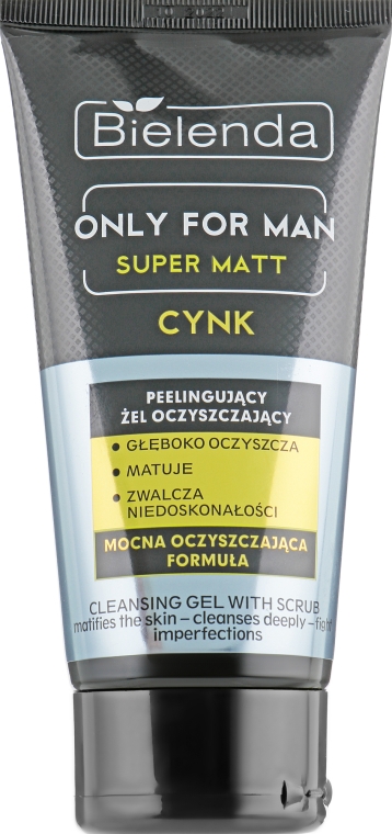 Очищаючий скраб–гель - Bіelenda For Men Only Super Mat Cleansing Gel With Scrub — фото N3