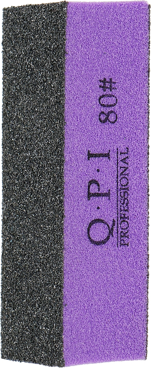Баф для нігтів полірувальний QB-133, 80/80, фіолетовий з чорним - QPI — фото N1