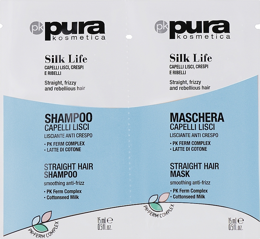 Набор - Pura Kosmetica Silk Life (shm/15 ml + mask/15 ml) — фото N1