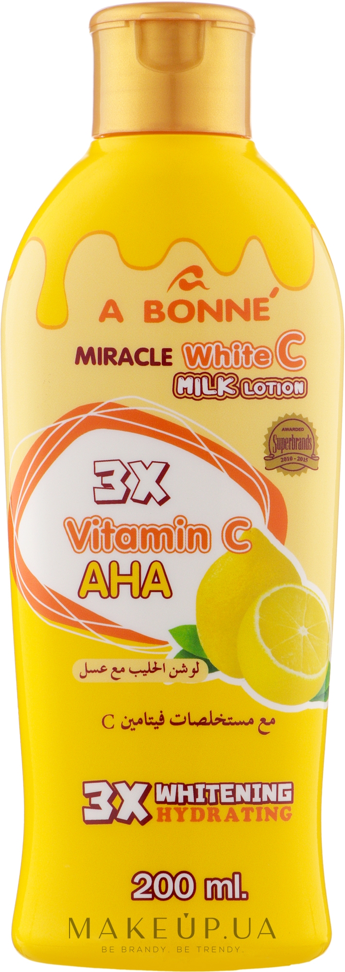 Лосьйон для тіла з вітаміном С й молочними протеїнами - A Bonne Miracle White C Milk Lotion — фото 200ml