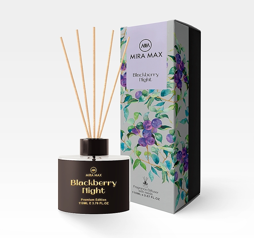 Аромадиффузор - Mira Max Blackberry Night Fragrance Diffuser With Reeds — фото N1