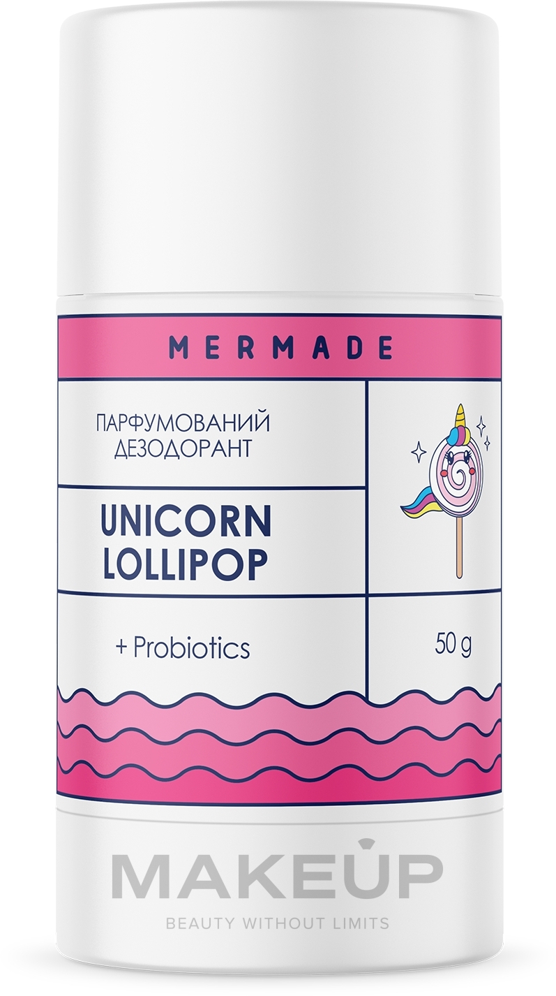 Парфумований дезодорант з пробіотиком - Mermade Unicorn Lolipop — фото 50g