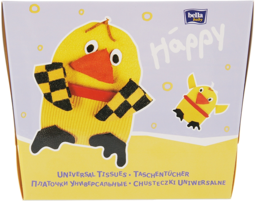 Салфетки универсальные двухслойные, цыпленок - Bella Baby Happy