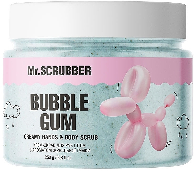 Крем-скраб для рук і тіла з ароматом жувальної гумки - Mr.Scrubber Bubble Gum — фото N1