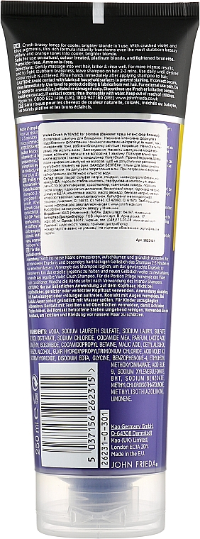 Интенсивный фиолетовый шампунь для светлых волос - John Frieda Violet Crush For Blondes — фото N2