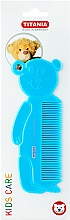 Гребешок для волос детский "Bear", голубой - Titania — фото N1