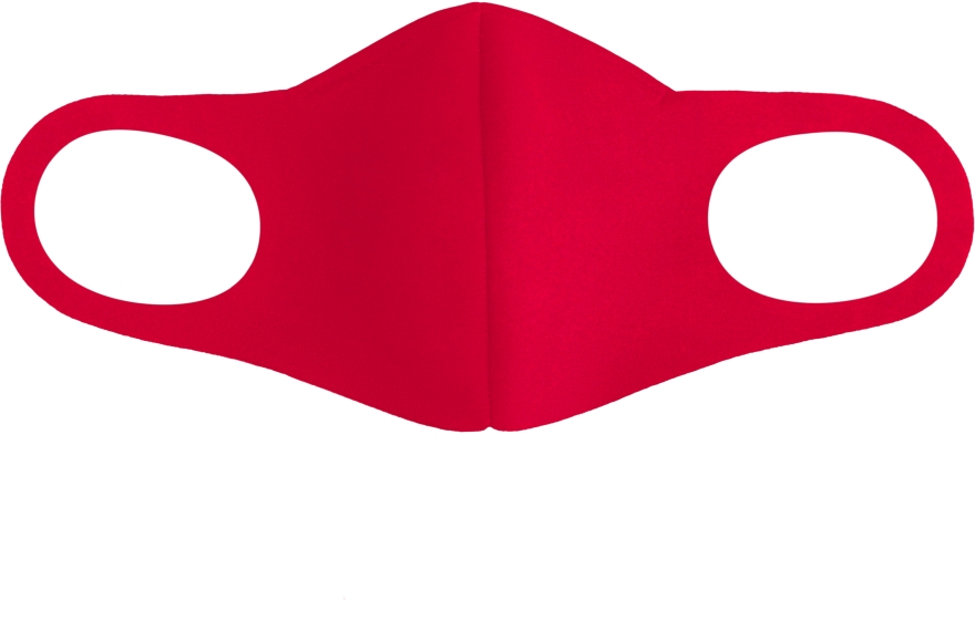 Маска тканинна з фіксацією, червона, M-size - MAKEUP — фото N3