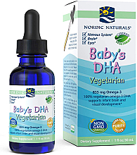 Харчова добавка для дітей "Олія морських водоростей", 835 мг - Nordic Naturals Baby's DHA Vegetarian — фото N1
