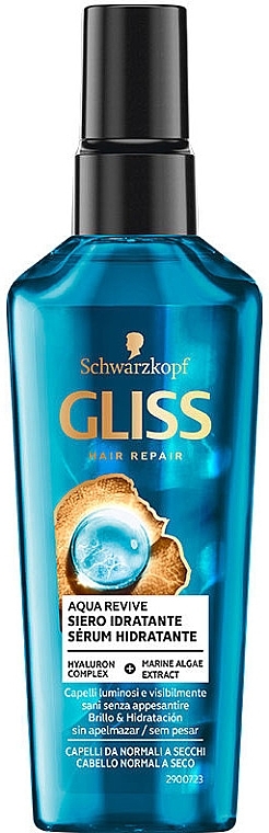 Сыворотка для волос - Schwarzkopf Gliss Aqua Revive Moisturizing Serum — фото N1