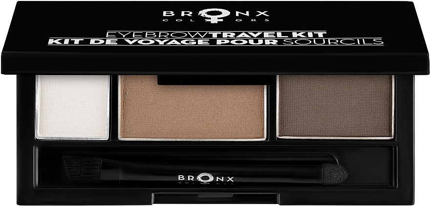 Палітра для брів - Bronx Colors Ash Brown Eye Brow Travel Kit — фото N1