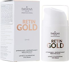 Лифтинг-крем для кожи вокруг глаз - Farmona Professional Retin Gold Lifting & Illuminating Eye Cream — фото N1