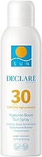 Сонцезахисний спрей для чутливої шкіри обличчя й тіла - Declare Sun Hyaluron Boost Sun Spray SPF30 — фото N1