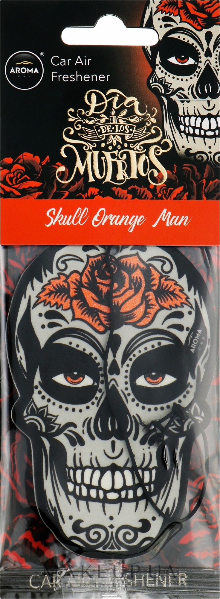 Автомобільний ароматизатор - Aroma Car Dia De Los Muertos Skull Orange Man — фото 5g