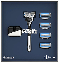 Духи, Парфюмерия, косметика Набор - Gillette Fusion5 ProShield Chill (razor/1psd + rem/cass/4psd + stand)