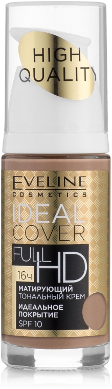 Матирующий тональный крем - Eveline Cosmetics Ideal Cover Full HD SPF10