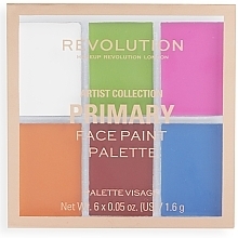 Краски для лица - Makeup Revolution Artist Collection Primary Face Paint Palette — фото N1