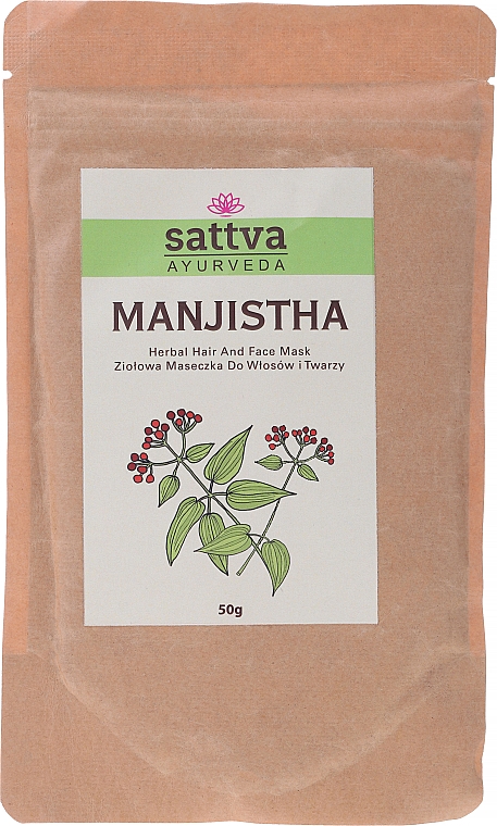 Аюрведическая пудра для лица и волос "Манжиста" - Sattva Manjistha Powder