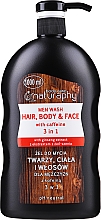 Гель-шампунь для тела и волос с кофеином для мужчин - Naturaphy Men Wash Hair, Body And Face — фото N1