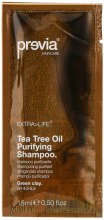 Духи, Парфюмерия, косметика Шампунь с глиной от перхоти - Previa Extra Life Tea Tree Oil Purifying Shampoo (пробник)