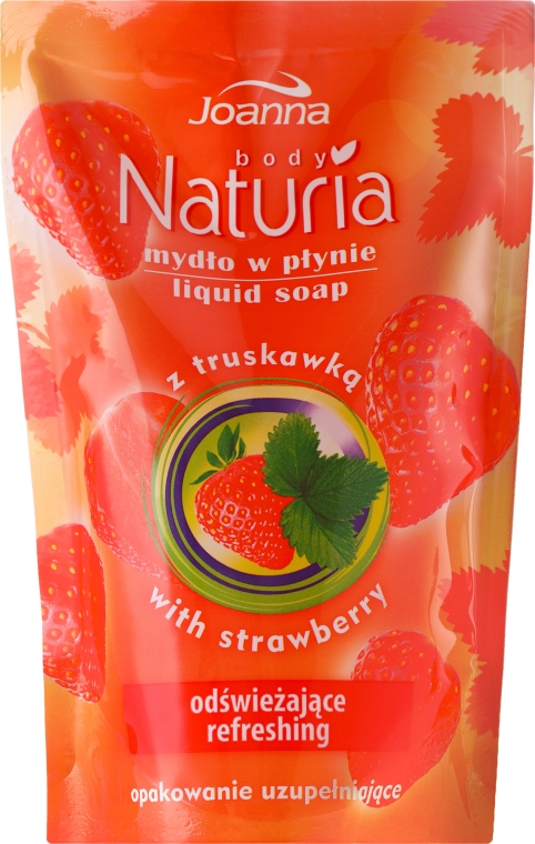 Жидкое мыло "Клубника" - Joanna Naturia Body Strawberry Liquid Soap (Refill) — фото N2
