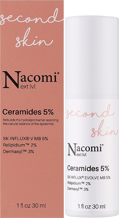 Сироватка для обличчя, збагачена пептидами й натуральними активними інгредієнтами - Nacomi Next Level Ceramides 5% — фото N2