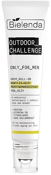 Зволожувальний крем для очей проти зморщок - Bielenda Only For Men Outdoor Challenge Roll-On Moisturizing And Anti-Wrinkle Eye Cream — фото N2