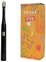 Духи, Парфюмерия, косметика Детская электрическая звуковая зубная щетка, черная - Smiley Light Kids