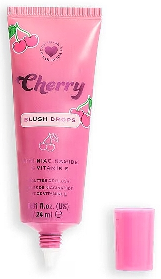 Рідкі рум'яна - I Heart Revolution Cherry Blush Tinted Glow Drops — фото N1