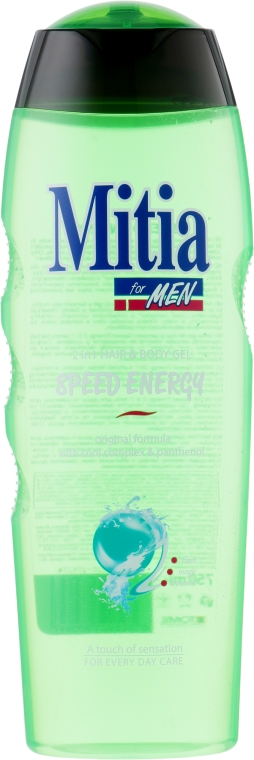 Чоловічий шампунь-гель для душу 2 в 1 "Speed Energy" - Mitia Hair and Body Gel — фото N3