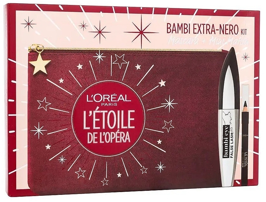 Набор - Loréal Paris False Lash Bambi Eye Kit (masc/8.9ml + khol-0.8g + acc) — фото N2