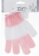 Мочалка-рукавичка банна, біло-рожева - Beauty Line — фото N1