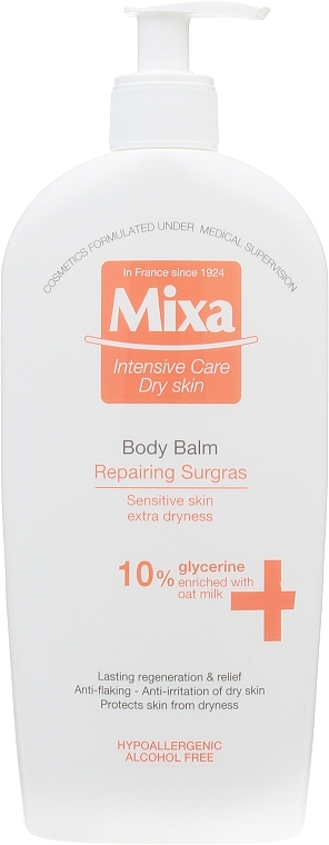 Відновлюючий бальзам для тіла з гліцерином  - Mixa Intensive Care Dry Skin Body Balm — фото N3