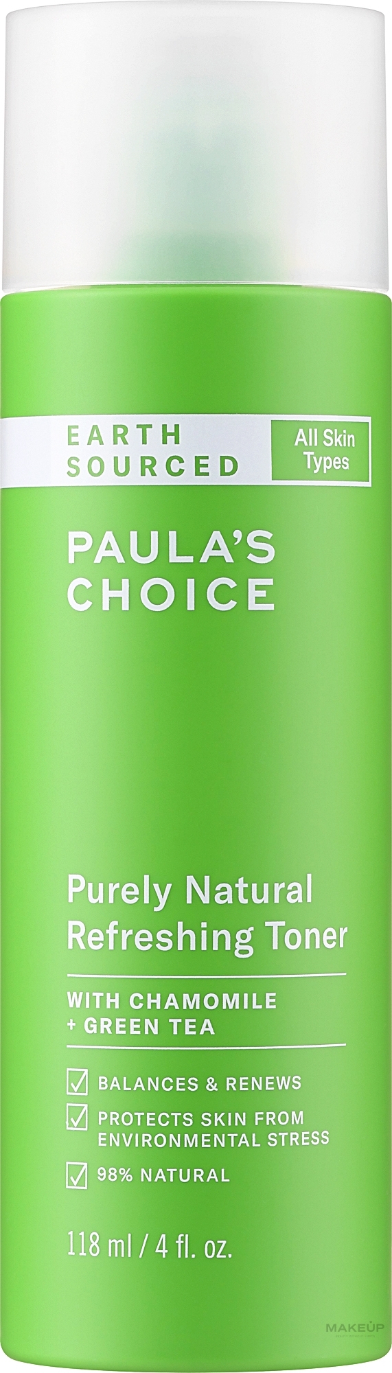 Натуральный освежающий тоник для лица - Paula's Choice Earth Sourced Purely Natural Refreshing Toner — фото 118ml