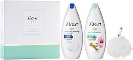 Духи, Парфюмерия, косметика РАСПРОДАЖА Набор "Заботливый уход" - Dove (sh/gel/250ml + sh/gel/250ml + sponge)