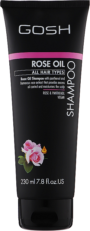 Шампунь для волосся з трояндовою олією - Gosh Rose Oil Shampoo — фото N1