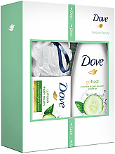 Парфумерія, косметика Набір - Dove Delicate Beauty (sh/gel/250ml + soap/100g + sponge)