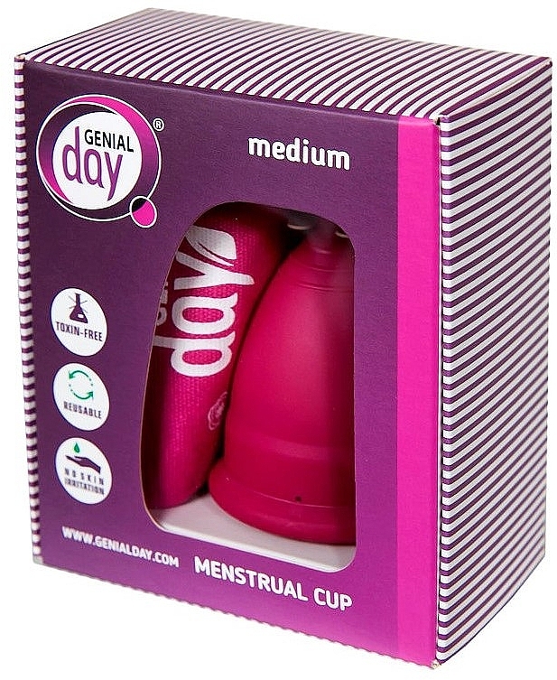 Менструальна чаша, розмір M - Genial Day Menstrual Cup — фото N1