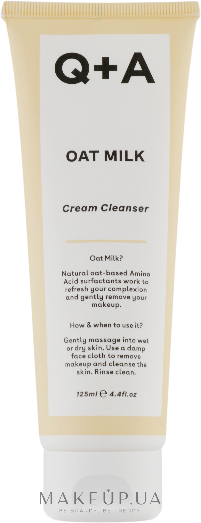 Очищувальний засіб для обличчя                  - Q+A Oat Milk Cream Cleanser — фото 125ml