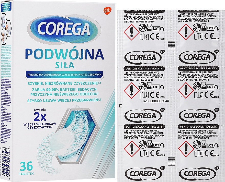 Таблетки для зубних протезів - Corega Bio Tabs Double Strength — фото N2
