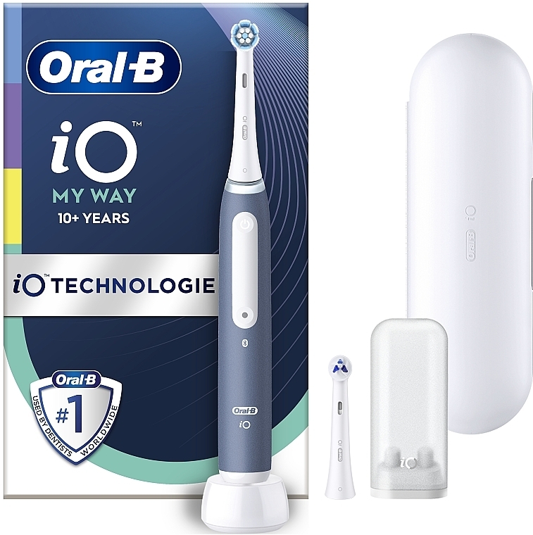 Электрическая зубная щетка + футляр - Oral-B iO My Way Series 4 Ocean Blue — фото N1