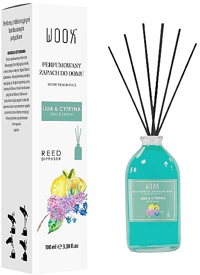 Аромадиффузор "Лилия и лимон" - Loris Parfum Woox Reed Diffuser Lily & Lemon — фото N1