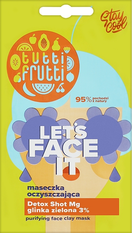 Очищувальна маска із зеленою глиною - Farmona Tutti Frutti Let`s Face It Purifying Face Clay Mask — фото N1